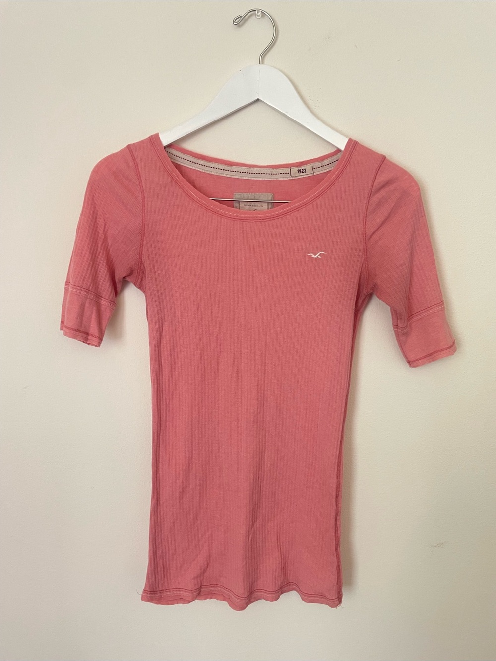 Hollister Y2K Vintage Thermal Ribbed Short Sleeve Top Size Large Bella Swan
